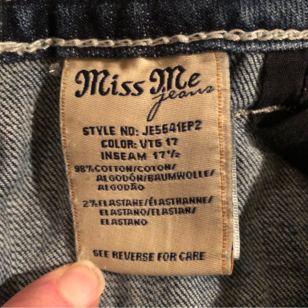 MISS ME Distressed Easy Capri JEANS 28 - Picture 14 of 16